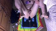 Zach Feels cum while getting fucked by huge toy