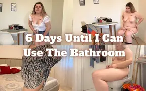 Desperate toilet girl gets a fart storm during her break