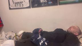 First-timer jizm in total Hockey gear after instructing