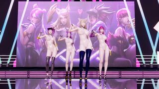 [MMD] GirlsDay - something Naked Vers. Ahri Akali Evelynn Kaisa 3D Uncensored