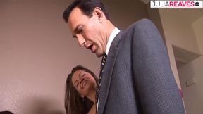 Hot girls get fucked in turns then suck cock to a mouth cumshot