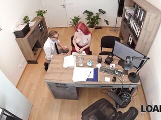 LOAN4K. Miss Olivia got so concupiscent and jumped on a shlong right in the office