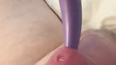 Vibrator in fat hard cock