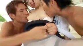 Yuri Sato Charms All In Hot Jav Threesome Orgasm Fest