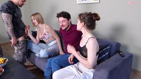 do you really want this? cuckold hubby watching his young wife get fucked in the anal casting!