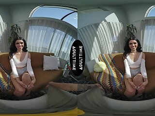UP CLOSE VR - Wild Petite Brunette Harley Haze KNOWS How To Ride A Dick POV