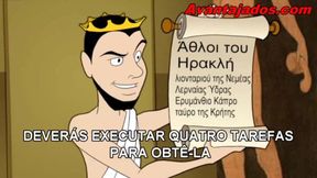 Cartoon Gay heroes fucking gods of olympus