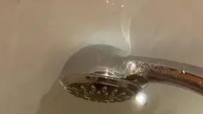 Underwater masturbation with hand and shower