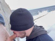 Straight but curious stranger shoots cum in my mouth on public hiking trail