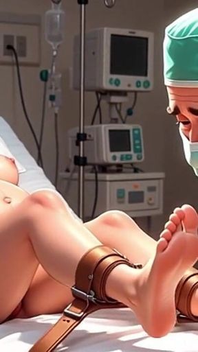Doctor Licking Pregnant Feet in Operating Room - Fetish Session