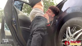 Caught Sucking Big Dick Uncut Cock Hung Papi Outdoor!