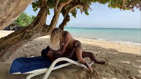 BBC FUCKS BLONDE ON DESERTED JAMAICAN BEACH