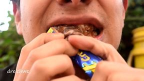 chocolate on the teeth