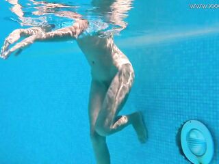 Sexy Russian milf Kalisy masturbating by the pool