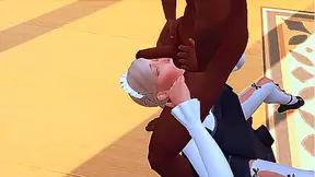 SEXY MAID WAS INTERVIEWED FOR HARD ANAL SEX BY THE BBC (SIMS 4 HENTAI SFM)