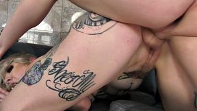 21yo TS fucked with strapon by MILF before deepthroat