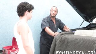 Shy stepson creampied after hardcore taboo interracial sex