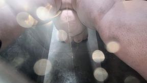 BBW Daisy bend over above you and pees (first pee of the day)