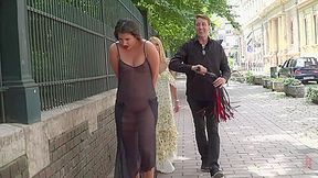 Kinky Brunette Love To Be Humiliated In Public