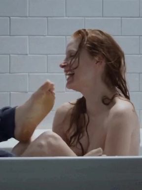 Redhead Jessica Chastain gets her wet pussy fucked