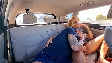 Danny Sucks Trans Dick in taxi around Miami