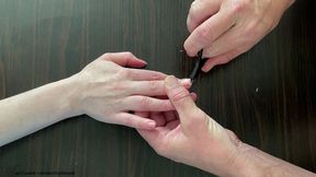 nippers age gap candid fingernail trim