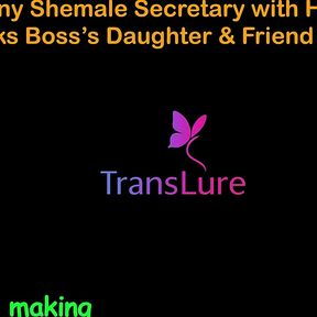 English Audio Sex Story - Tall Ebony Shemale Secretary with Huge Cock - Fucks Boss's Stepdaughter &amp; Friend - Part 2