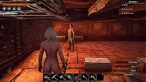Albino Slave Pleads for Mercy During Hot BDSM Orgy in Conan Exiles