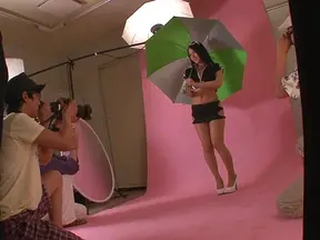 Obedient Asian beauty Ren Azumi fucked in rough gangbang