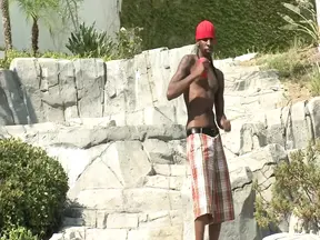 Two teenage blondes share black cocks in bikinis