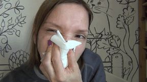 M Lots of snot coming out of my nose 2Np