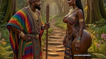 Village sexy african ebony big ass big boobs maiden seduced and fucked by an Handsome big dick prince who loves raw sex