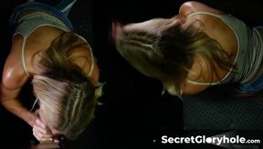 Tanned MILF Summer Stevens has her gloryhole blowjob debut