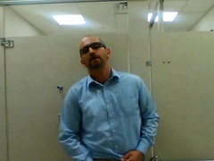 Jerking in a public restroom