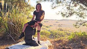 Right after the office, the guy checks the tight asshole of his teen GF