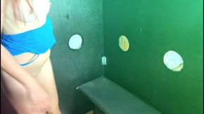 Wife Slut Sucks and Fucks Well-endowed Strangers in a Gloryhole.