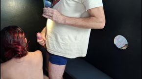 Wife Slut Sucks and Fucks Well-endowed Strangers in a Gloryhole.