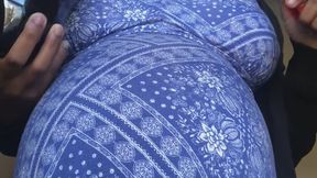 Big Pregnant Belly Burps Deep Gas Build-Up