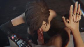 Tifa Lockhart Facial, black Lipstick Topless