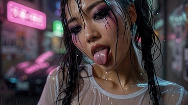Asian Street Whore: Public Pussy Play and Toilet Fuck AI Generated
