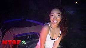 Petite Darling Sarah Lace Wants To Do A Fun Camping Trip In The Wild With Lots Of Fucking