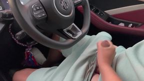 Jerking His Cock While He Drives To Work