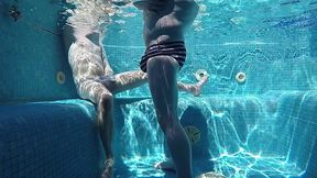 stepdad and son finally alone in the home jacuzzi