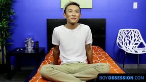 Ty Neiman's cute asian twink cum play with dildo fun now
