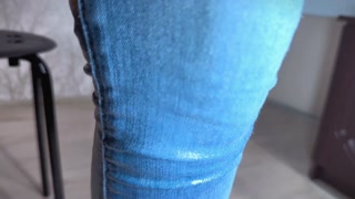 I pee all day in my Levis jeans and high heels