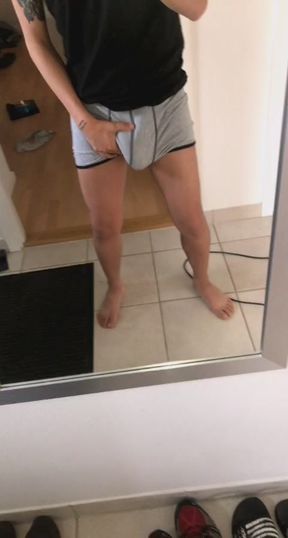 Uncut bulge boy hung