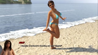 Hotwife Ashley: Cuckold And His Wife In Bikini On The Beach-Ep2