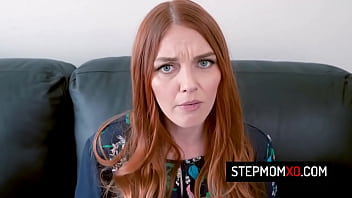 Hot redhead stepmom Marie McCray stops prayer to fuck stepson