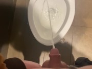 Chubby College Micro Penis Pissing in Public Restroom SMALL DICK PISSING