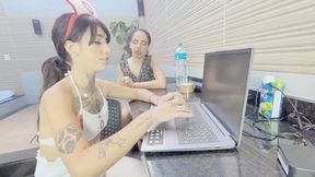 BABE DOING AN ENDOSCOPY WITH HER FOOT IN FABI - CLIP 1